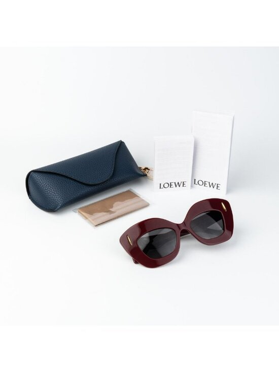 Loewe Women Sunglasses Red Mirror Cat Eye LW40127I ANAGRAM 66A NEW AUTHENTIC main image 7
